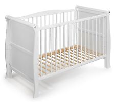Babybett Kinderbett Gitterbett 2 in 1, 120x60 cm mit Matratze