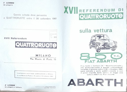 Abarth 850 referendum - tc, t.c.