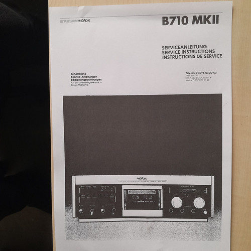 Service manual revox a76 - service,