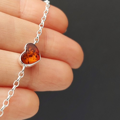 Silberarmband mit bernstein - mit,