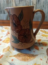 alter brauner Keramik Krug, Milch Kanne, Wasser Krug,  Blumenkrug , Karaffe