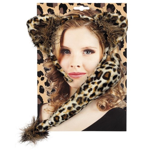 Dress set leopard katzen - set,