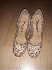 Pumps mit Blumenmuster Gr. 38 von Tamaris Leder