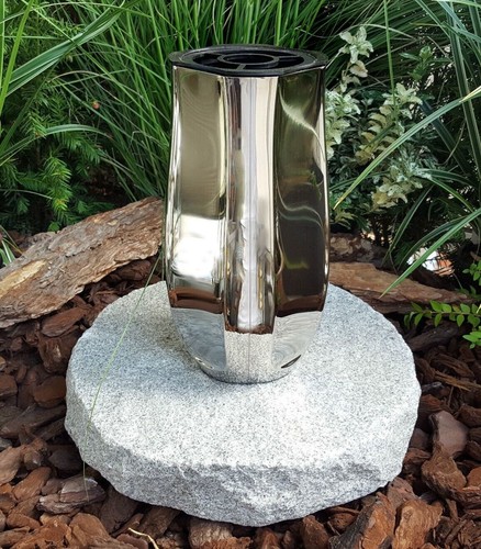 Grabvase mit granitsockel - mit,