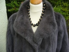 Canada Mink, Nerzjacke, Nerz, grau/blau, Gr. 42/44, wie neu