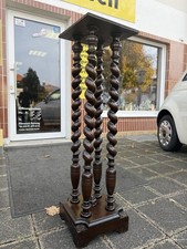 Blumensäule Holzsäule mit 4 Zopfsäulen Postament Podest Holz um 1880 antik