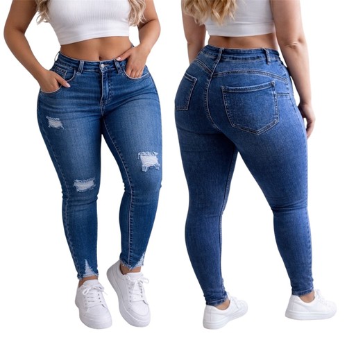 Curvy push damen jeans hose - jeans,