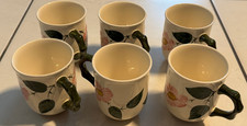 6 x Villeroy & Boch Wildrose Kaffeebecher Henkelbecher Tasse Höhe: 10 cm TOP