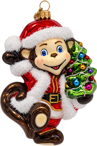 Glasornament affe mit - glasornament, "affe