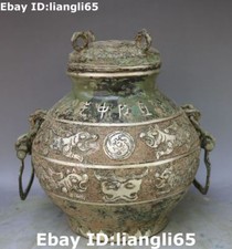 8 "alte Bronze Ware Silber