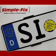 Simple Fix 2x Rahmenlos KFZ Kennzeichenhalter Nummernschildhalter rahmenlose set