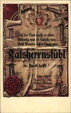 Ak Leipzig in Sachsen, Ratsherrnstübl, Urkunde, Siegel - 11096057