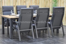 Gartentisch, Aluminium-Teak