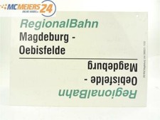E244 Zuglaufschild Waggonschild RegionalBahn Magdeburg Oebisfelde Aschersleben