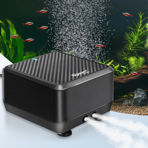 Hygger aquarium luftpumpe - 5w,