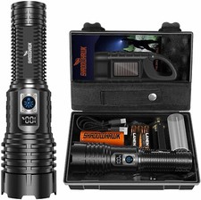 Shadowhawk Taschenlampe LED Aufladbar Extrem Hell, 20000 Lumen Taschenlampen Bat