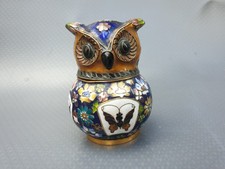 Cloisonne Eule Dose Deckeldose