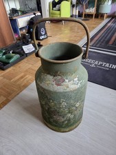 alte bemalte Milchkanne mit Henkel alt 70iger Vintage 45cm Gartendeko DEKO 