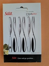 Silit 6 Snackpicker Spieker Partygabeln Partypiekser, Edelstahl NEU