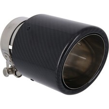 Universal Edelstahl Auspuffblende Endrohr schräg | 160 x 100 mm | CARBON