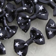 A517 Stoff Schleife Sterne 6