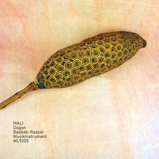 MALI DOGON BAOBABFRUCHT RASSEL MUSIKINSTRUMENT MUSICAL INSTRUMENT djenne001