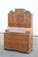 N92W24- Barock Tabernakel Sekretär furniert intarsiert Messing Beschläge 18.Jh