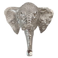 Deko Figur Wand Metall Elefant