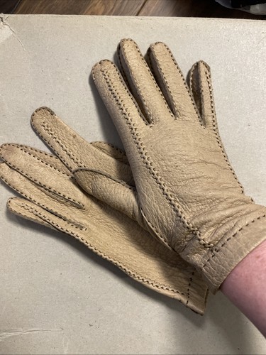 Weichleder handschuhe beige - weichleder,