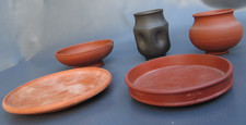 Konvolut 5 x römischen Gefäßen  Terra Sigillata, Faltenbecher, Schalen Replikate