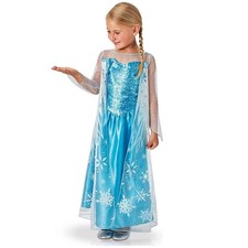 ELSA KOSTÜM MÄDCHEN Kinder Kleid Disney Frozen Märchen Eiskönigin Fasching Party