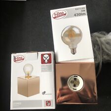 2x Tischlampe Nino Eiche Touch Kupfer Tischleuchte Nachttischlampe +4W E27 LED