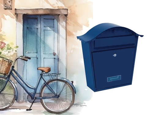 Nostalgie briefkasten blau - nostalgie,