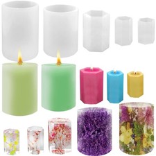 Kerzenformen Zylinder Sechseck Silikon DIY Kerzen Wachs Seife Formen