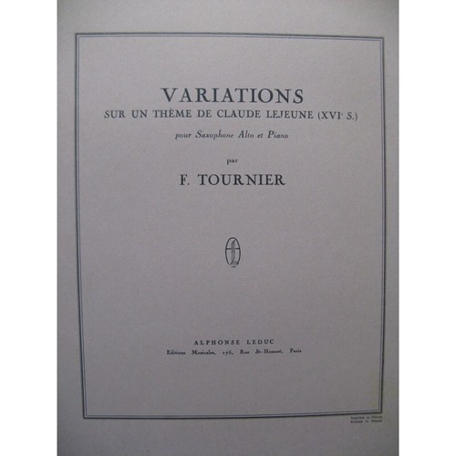 Tournier franz varianten - tournier,