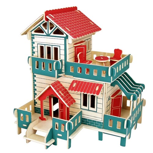 Landhaus holzbausatz haus - landhaus, 3d