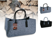 Filztasche Holzkorb mit Griffständer Schultertasche Einkauf Aufbewahrung Zuhause Neu