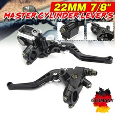 2stk Universal Aluminium 22mm Motorrad Bremshebel Kupplungshebel Set Reservoir