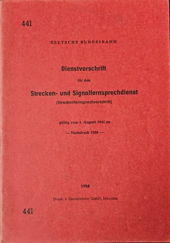 441 dienstvorschrift für - 441,