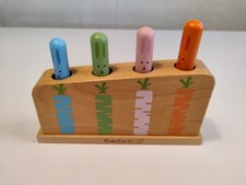 Holz Klopfspiel Hüpfende Hasen Spielzeug EverEarth Pop Up Bunny Toy