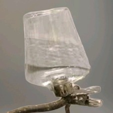 Mini Vase Glas mit Clip gold Weihnachte Hochzeit Dekoration Frühling Clipvase