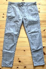 grau karierte Stoffhose - von
