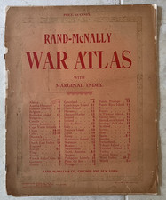 Antique Rand McNally War Atlas