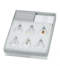 6x Weihnachtskugeln Kugeln Kartenhalter Weihnachten Dekoration Tischkarten 