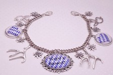 S004 Herren Charivari silber Trachtenschmuck  Lederhose Geweih Edelweiss Herz