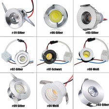 LED Spot Einbaustrahler Set Einbauleuchte Deckenleuchte Mini Strahler 1W/3W 230V