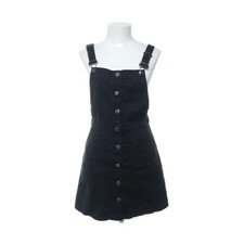 Divided by H&M, Latzkleid, Größe: 36, Schwarz, Baumwolle, Einfarbig, Denim #ZHB