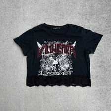 WILD HEARTS Damen Rock Band T-Shirt Kurzarm Gr. S Top Logo 16615 Schwarz