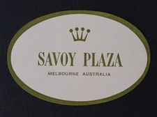 Altes Etikett HOTEL SAVOY