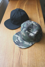2x  SNAPBACK CAP  (schwarz+camouflage) - Rapper - Skater - Hip Hop Mütze - Kappe